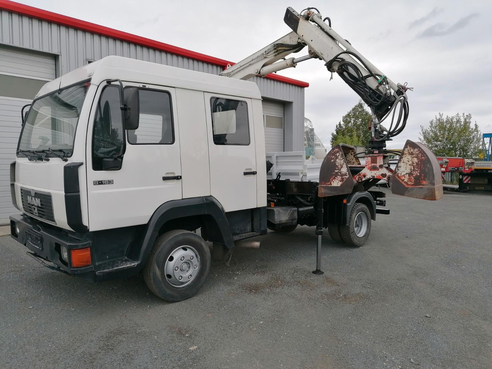 MAN 8.163 L2000, Kipper m. Kran, Orgi.206000 Km !!