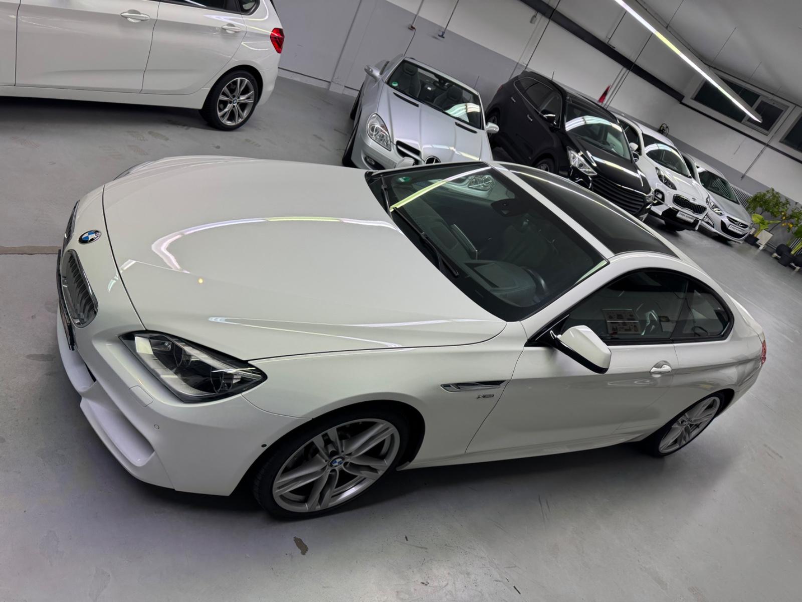 BMW 650 i xDrive Coupé V8 408 ch – Pack M – Toit panoramique – Sièges confort ventilés et chauffants – HUD – Caméras 360°