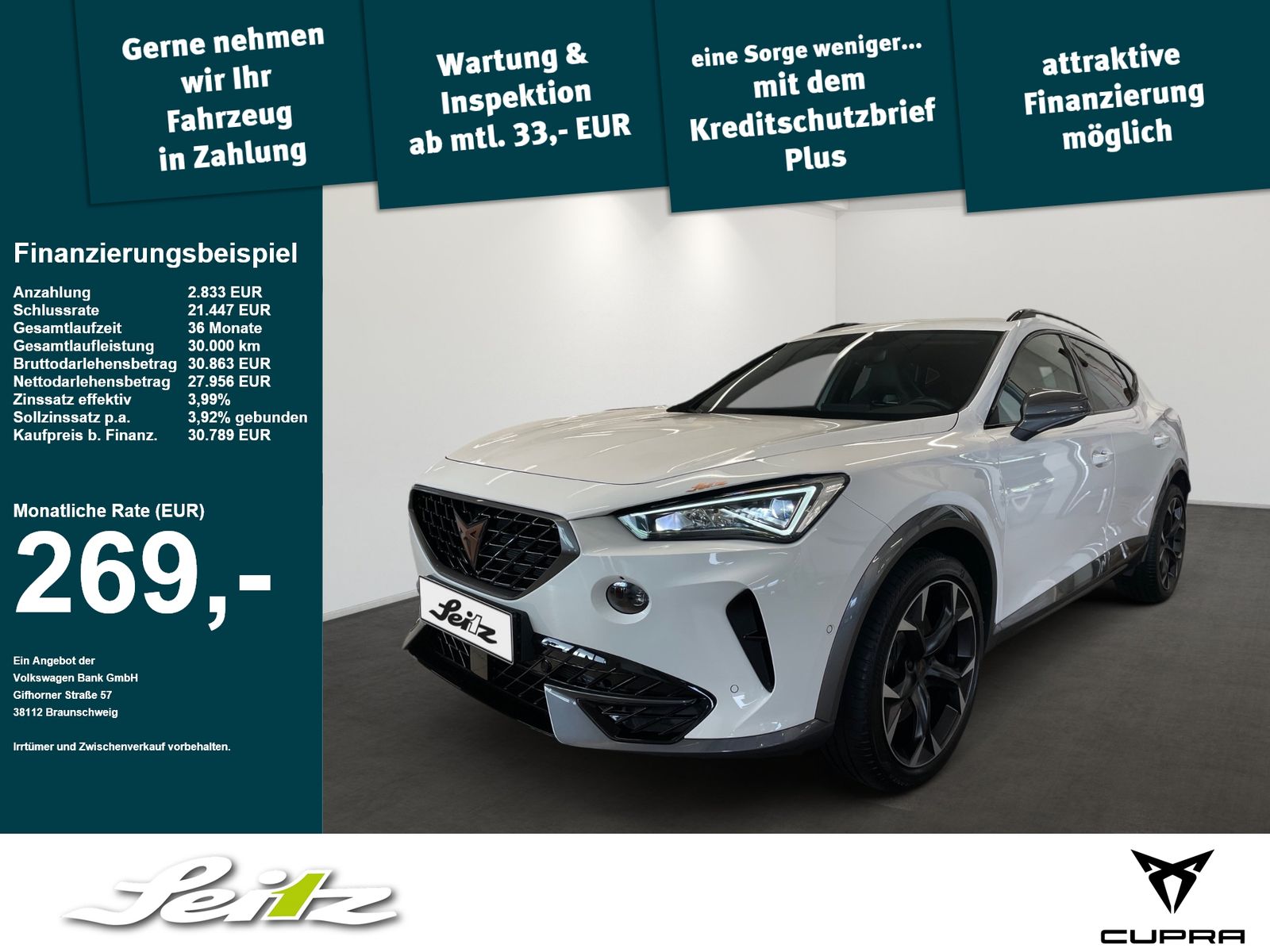 Cupra Formentor 2.0 TSI 4Drive VZ *LED*KAMERA*NAVI*