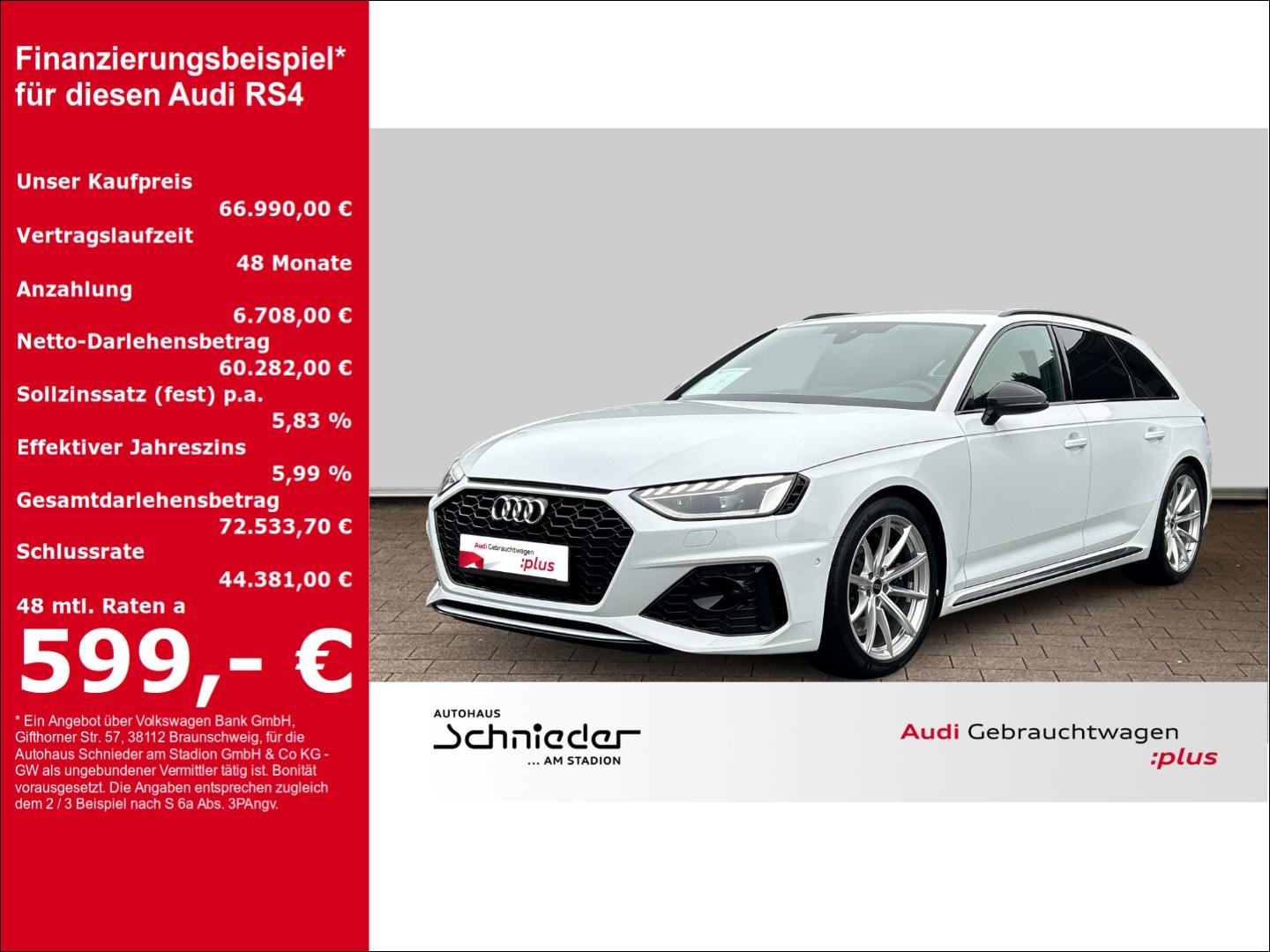 Audi RS4 Avant LED+B&O+KAMERA+RS-SPORTFAHRWERK
