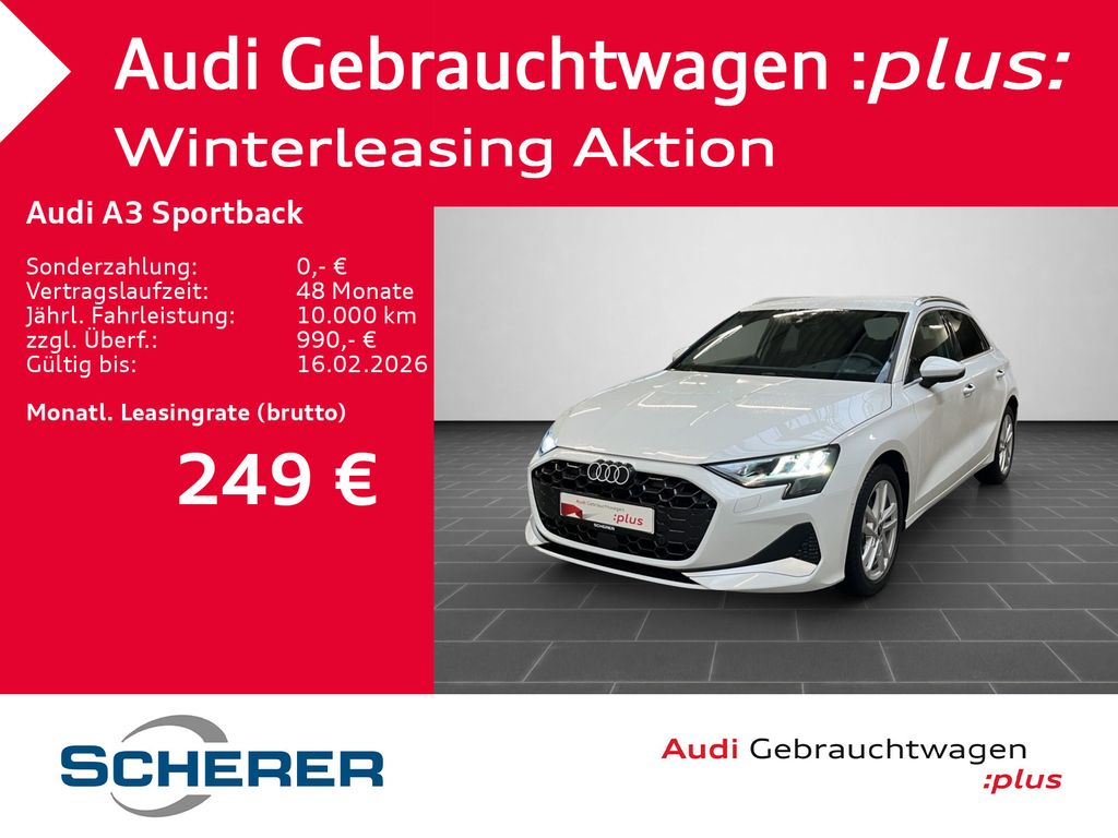 A3 Sportback advanced 30 TFSI S tronic KAMERA SH
