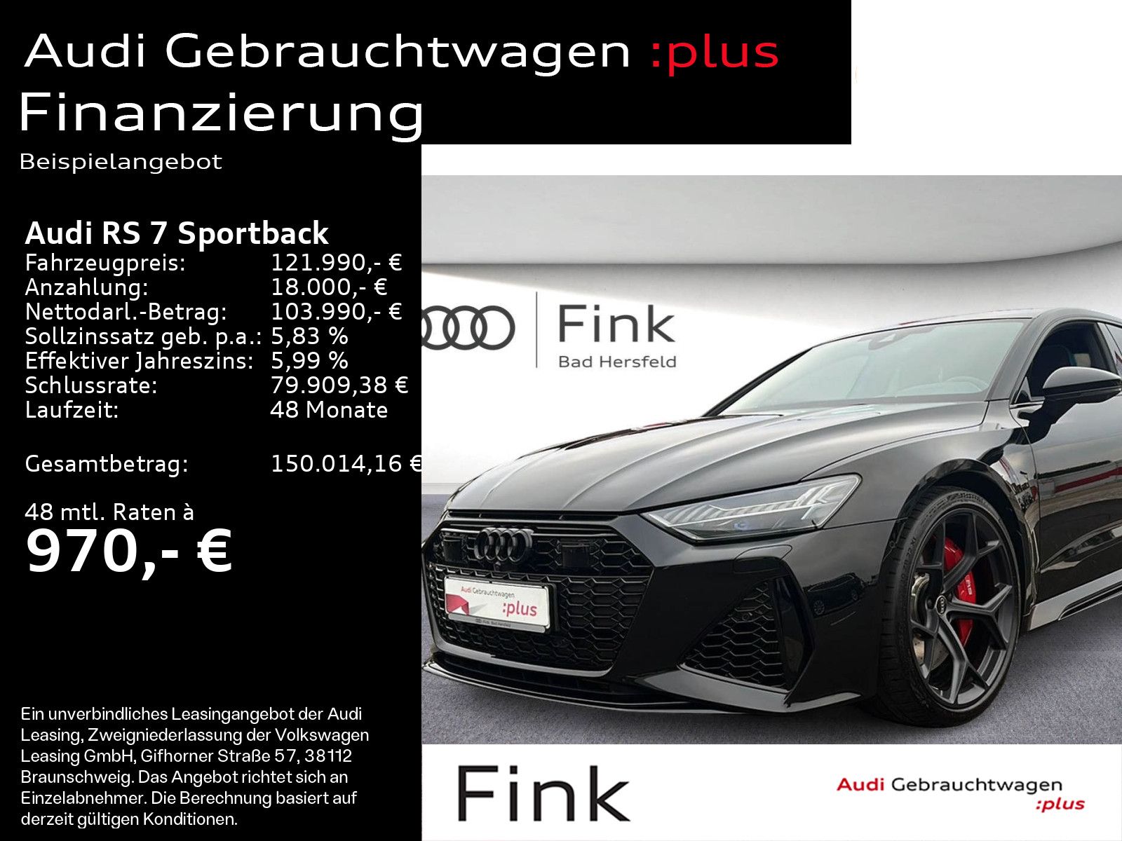 AUDI RS 7 Sportback performance 4.0 TFSI quattro