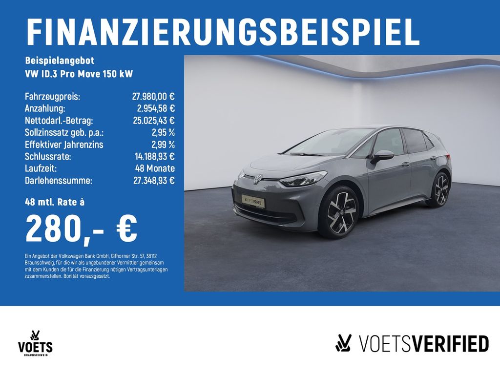 ID.3 Pro Move 150 kW RearView+ACC+SHZ+KLIMA+PDC