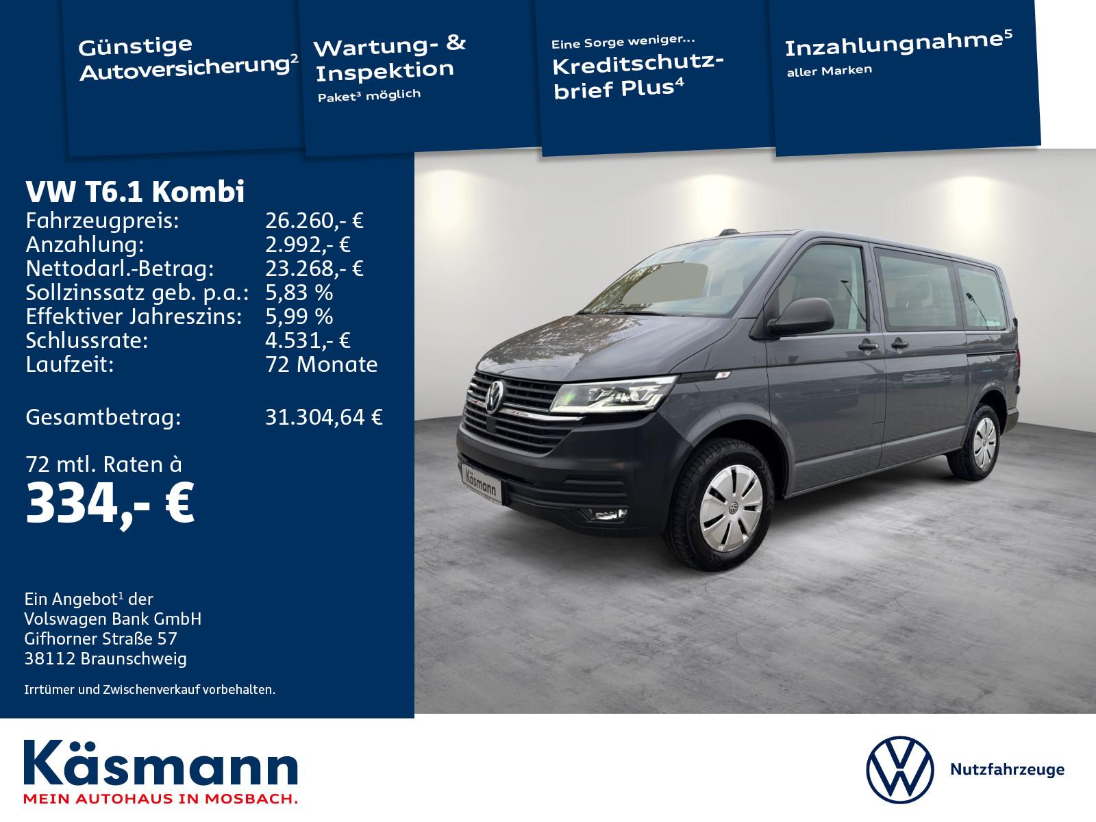 Volkswagen T6 Kombi T6.1 Kombi 2.0TDI 8 SITZE AHK LED