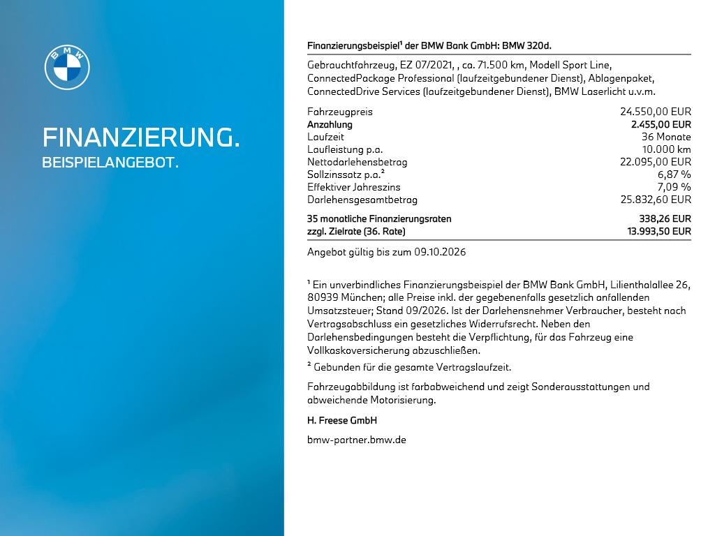 BMW 320 d Touring Laser SPORTSITZE LED SHZ TEMPOMAT, миниатюра 12
