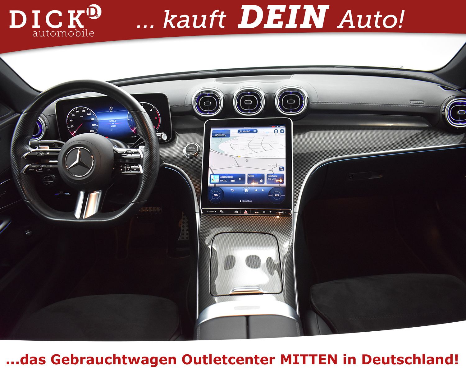 MERCEDES-BENZ C200d 2X AMG Line CARBON+VIRTU+KAM+ALCANTAR+LED+ - Image 11