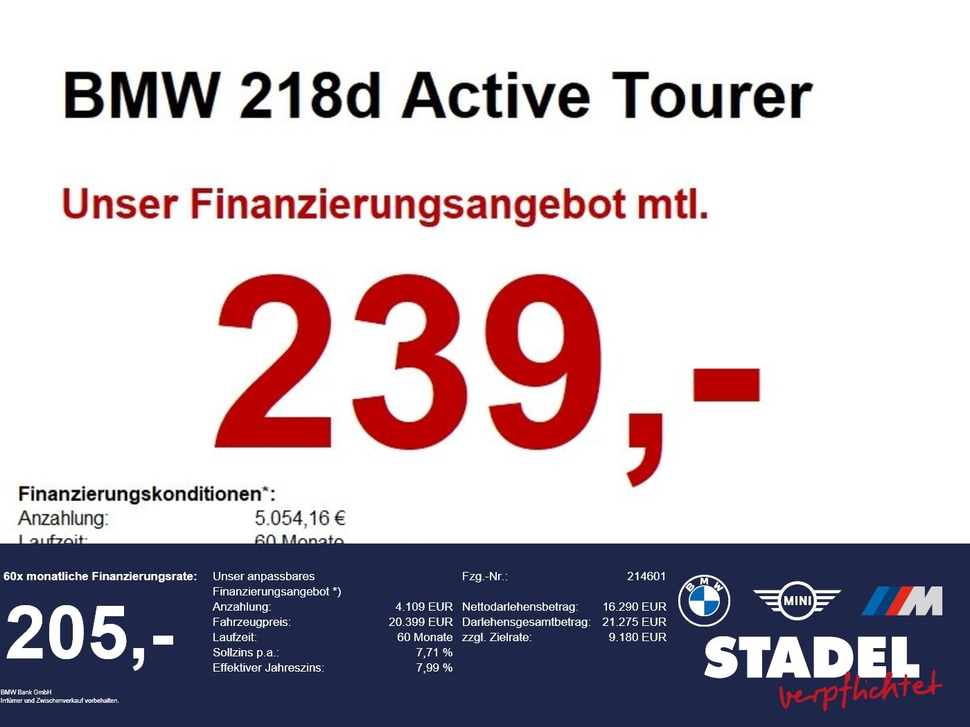 BMW 218d Active Tourer M Sport Navi.LED.HuD.360°