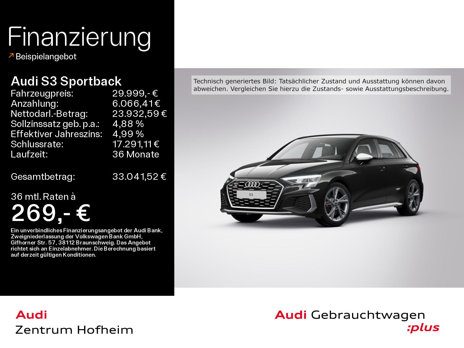 Audi S3 Sportback TFSI S tro*LED*Virtual*Navi+*Sports