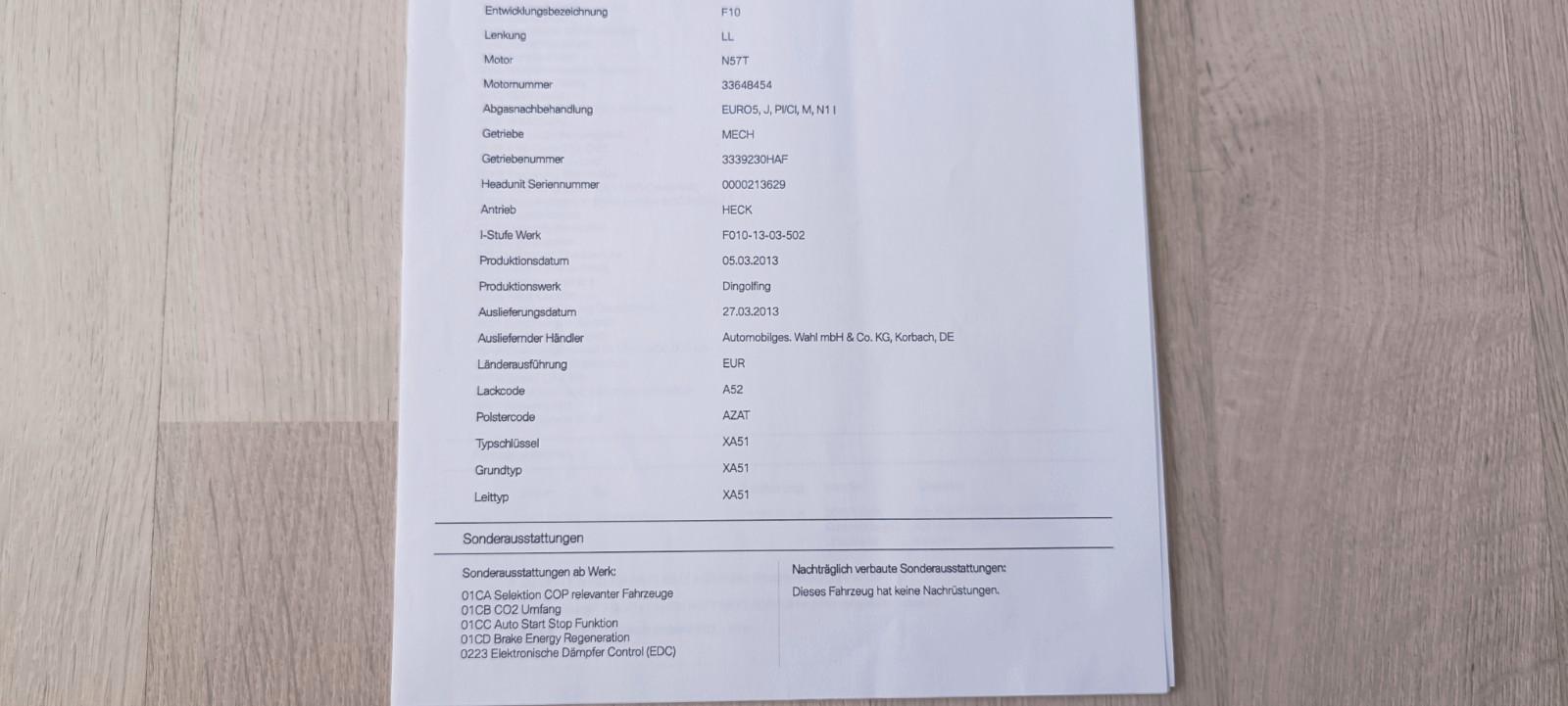 BMW 530d M-PAKET SCHALTGETRIEBE