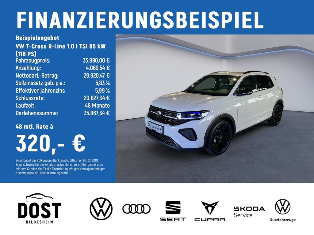 T-Cross R-Line 1.0 l TSI 85 kW (116 PS) AHK+WKR+