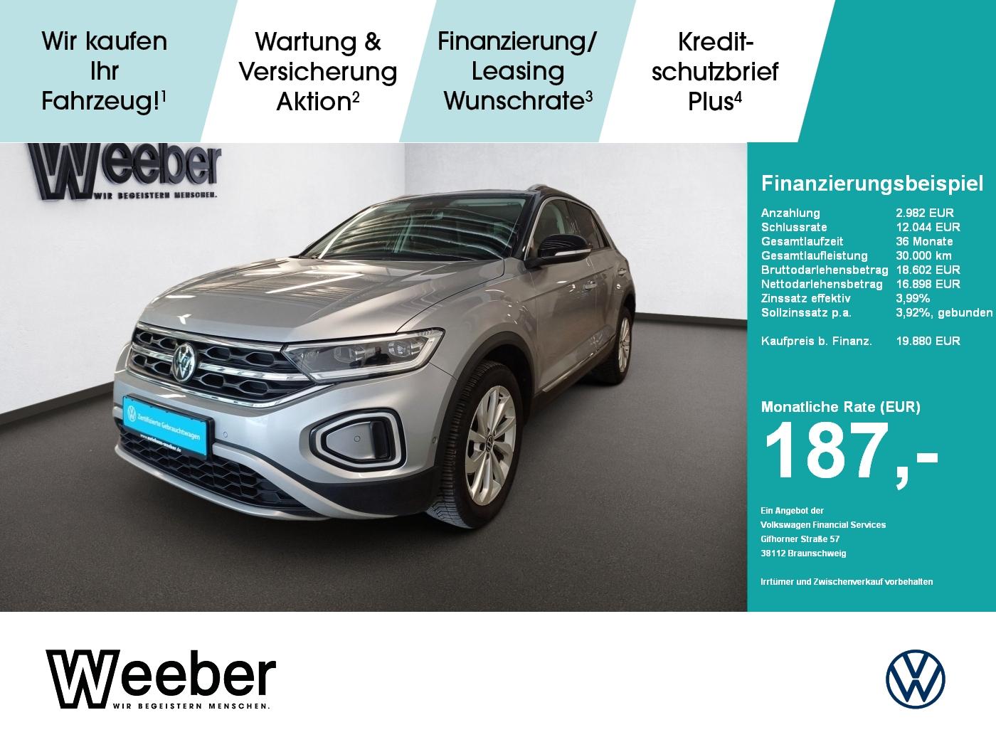 Volkswagen T-Roc STYLE*NAVI*LED*SHZ*PDC*HERSTELLERGARANTIE
