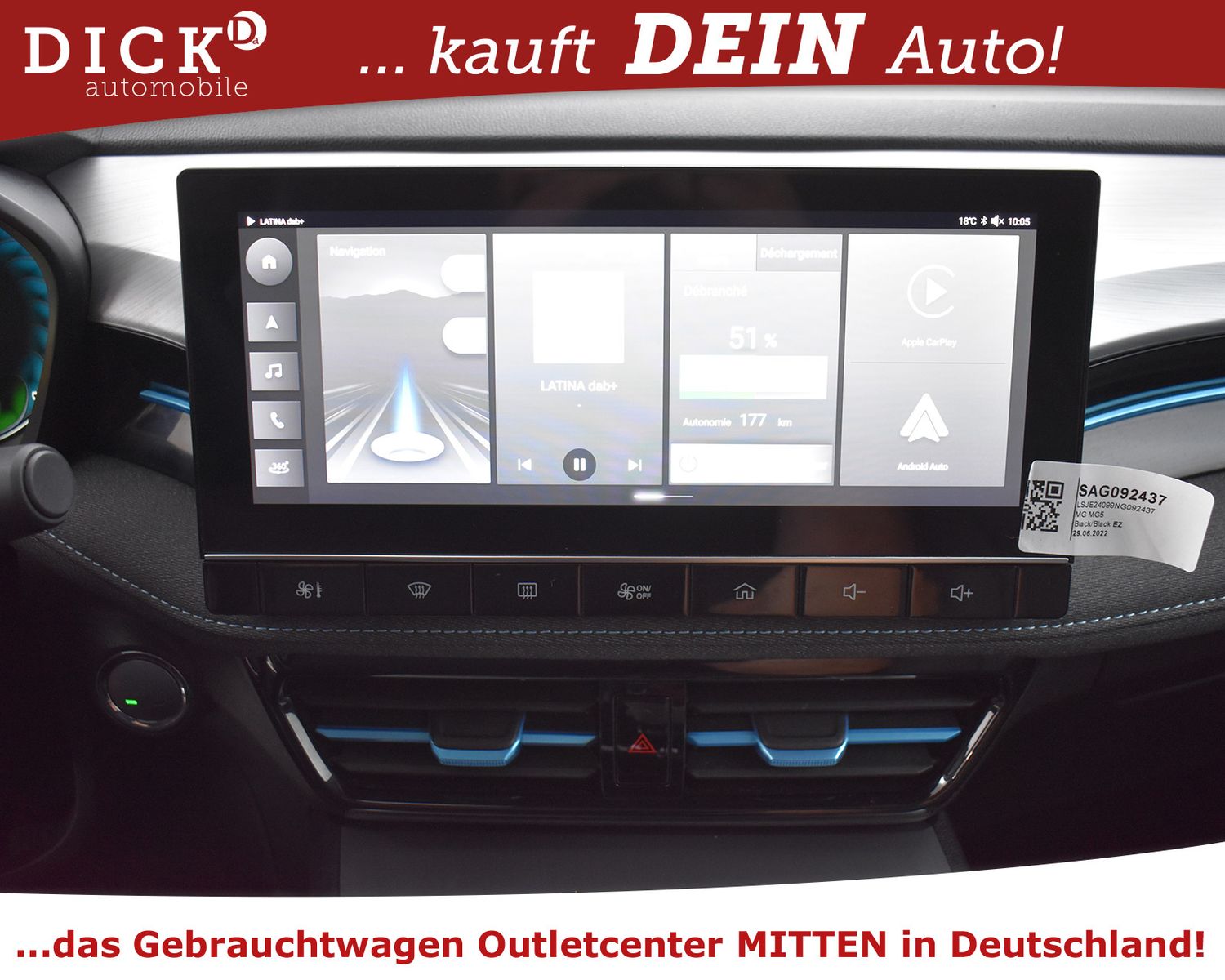 MG MG5 MAX 61 KWH Luxury >NAVI+LED+SHZ+DAB+ACC+360° - Image 16