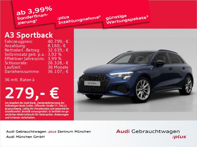 Audi A3 Sportback 40 TFSI e S tronic S line ACC/AHK/V