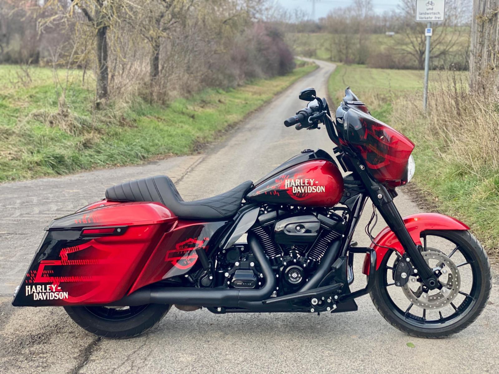 Harley-Davidson Street Glide, Customlack, -Sitz, Ape, Garantie