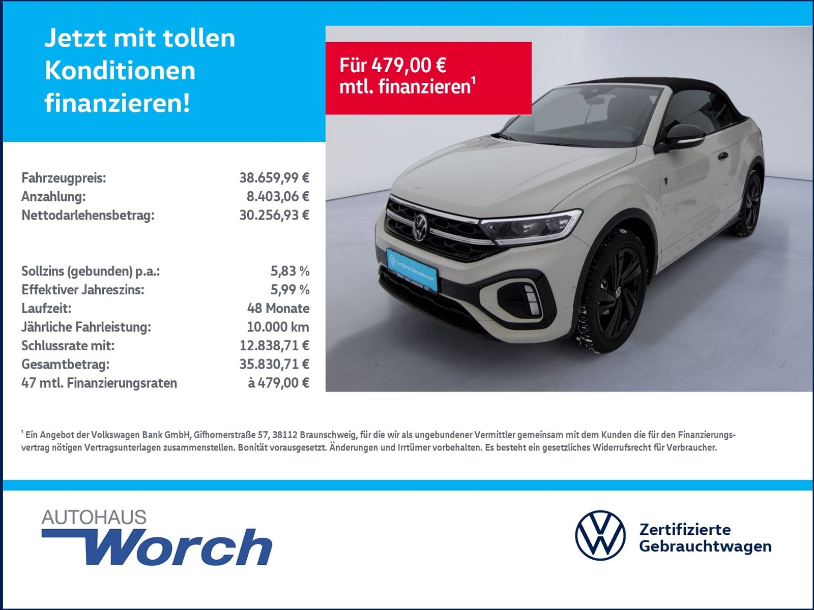 T-Roc Cabriolet 1.5 TSI DSG R Line Edition Karma