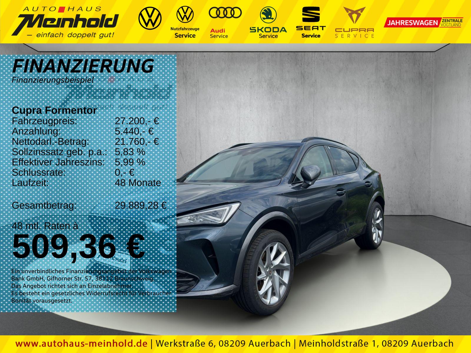 Cupra Formentor 2.0 TSI DSG 4Drive, Kamera, ACC, Navi