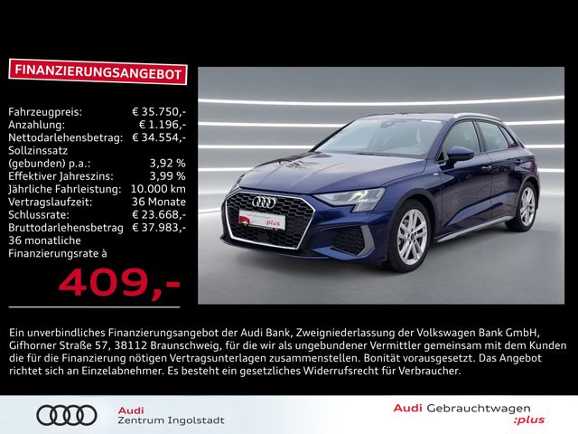 Audi A3 Sportback 35 TDI S tronic S line AHK NAVI KAM