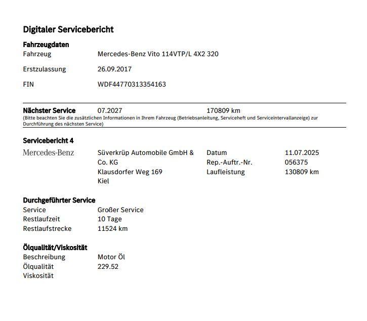 Mercedes-Benz VITO TOURER 114 4X4 LANG 2xSCH-TÜR 8SITZE STANDH