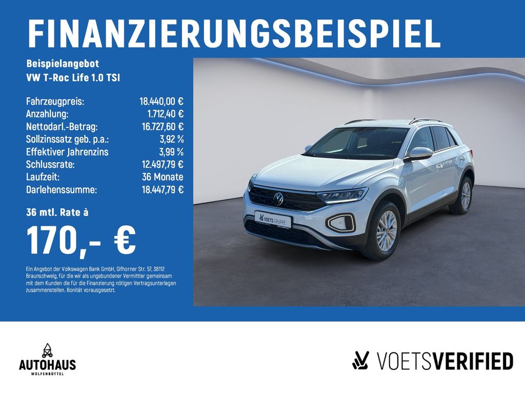 T-Roc Life 1.0 TSI LED+NAVI+SHZ