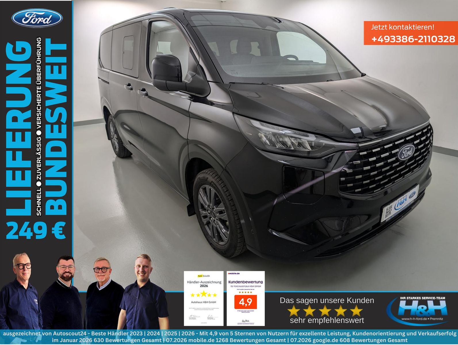 Ford Tourneo Custom 2.5 PHEV L1 Titanium AHK+GJR+SHZ