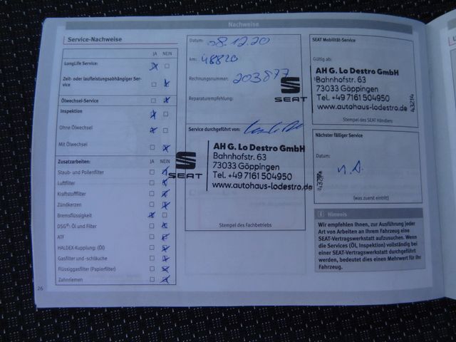 Fahrzeugabbildung Seat Leon FR/1.Hd/LED/150PS/Navi/SitzH/PDC/
