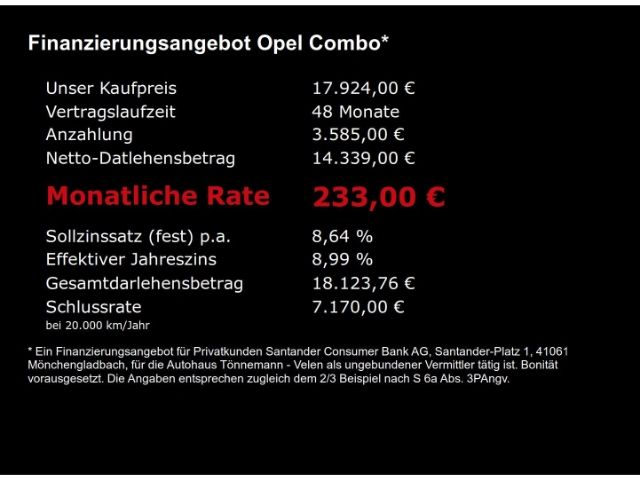 Combo E CARGO EDITION+NAVI+PARKPILOT HIN.+AHK+KE