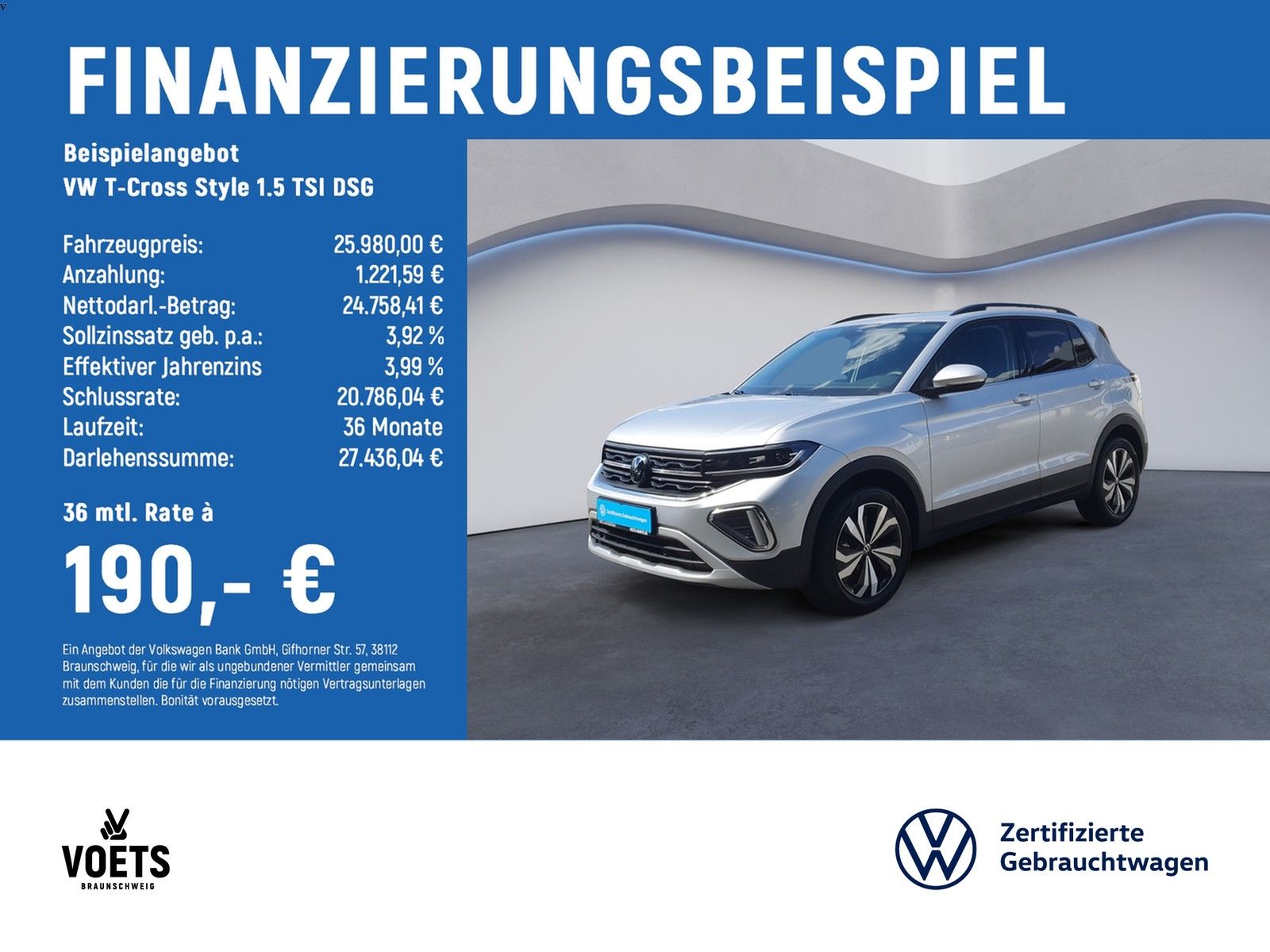 Volkswagen T-Cross Style 1.5 TSI DSG MATRIX-LED+RearView+SH