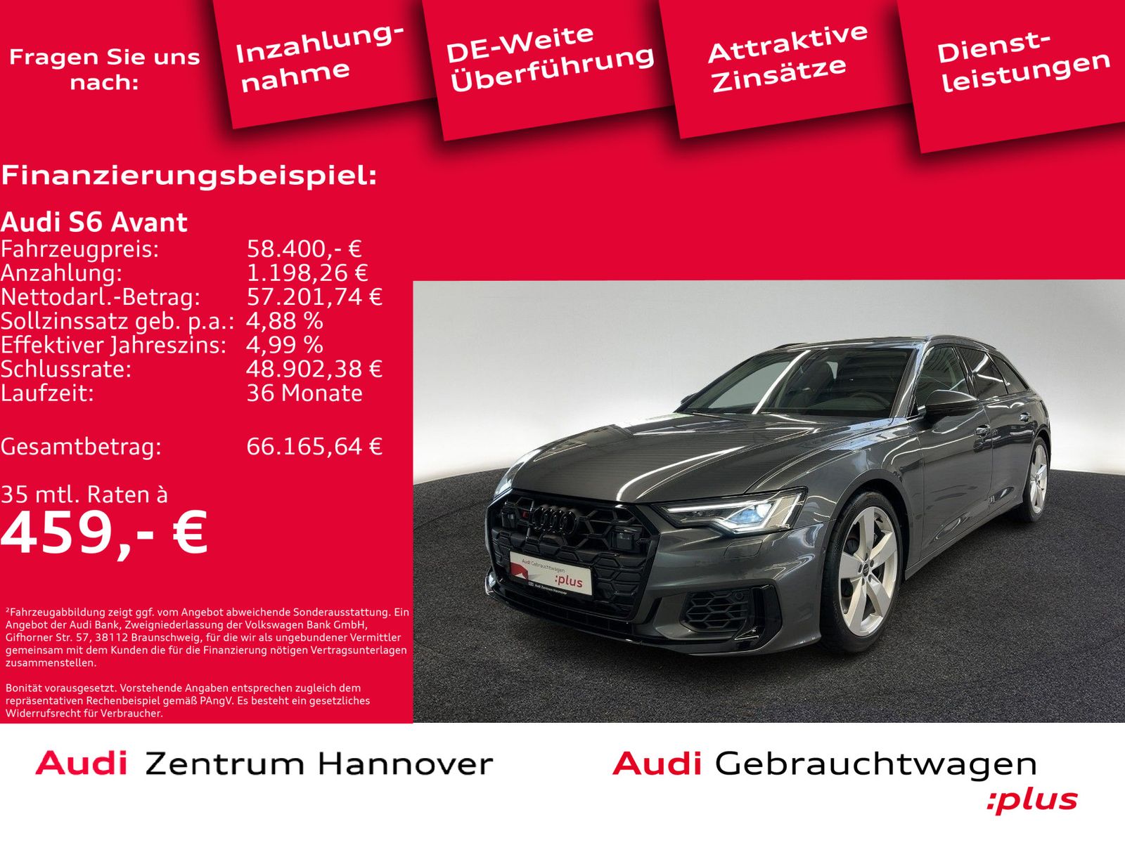 Audi S6 Avant 3.0 TDI qu. AHK Matrix Kamera Memory