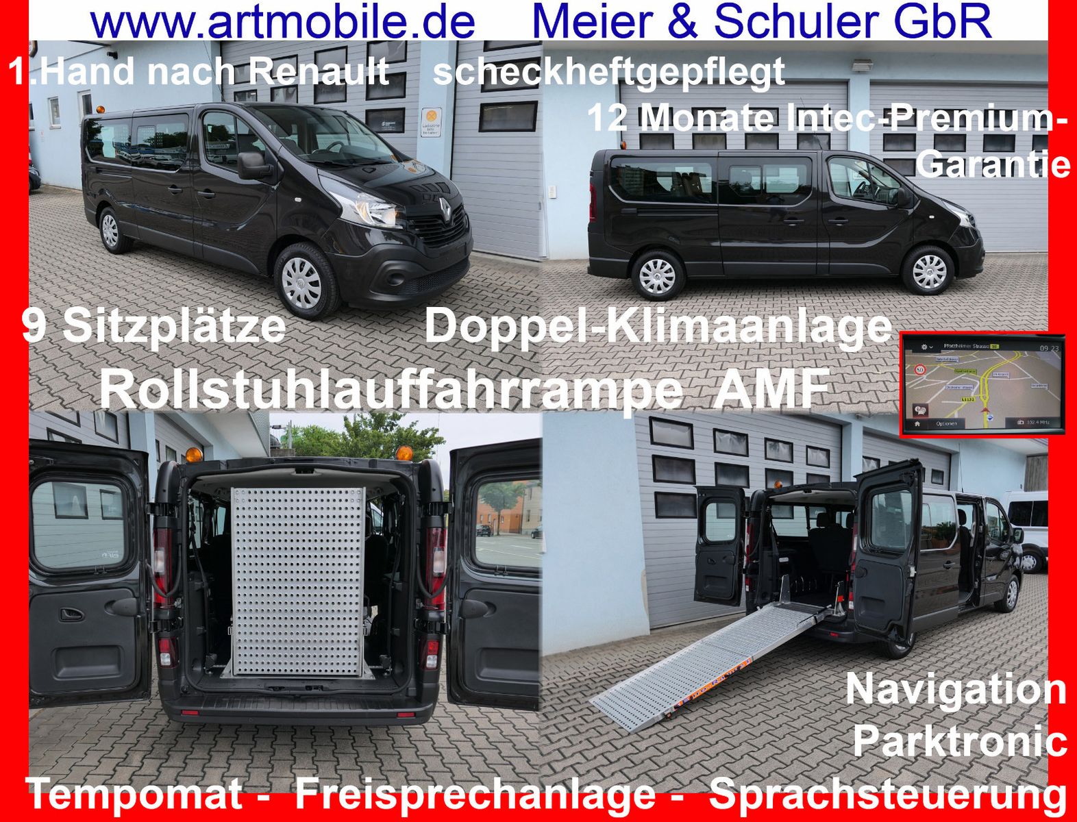 Renault Trafic L2 AMF-Rollstuhlrampe 9-Sitze Garantie