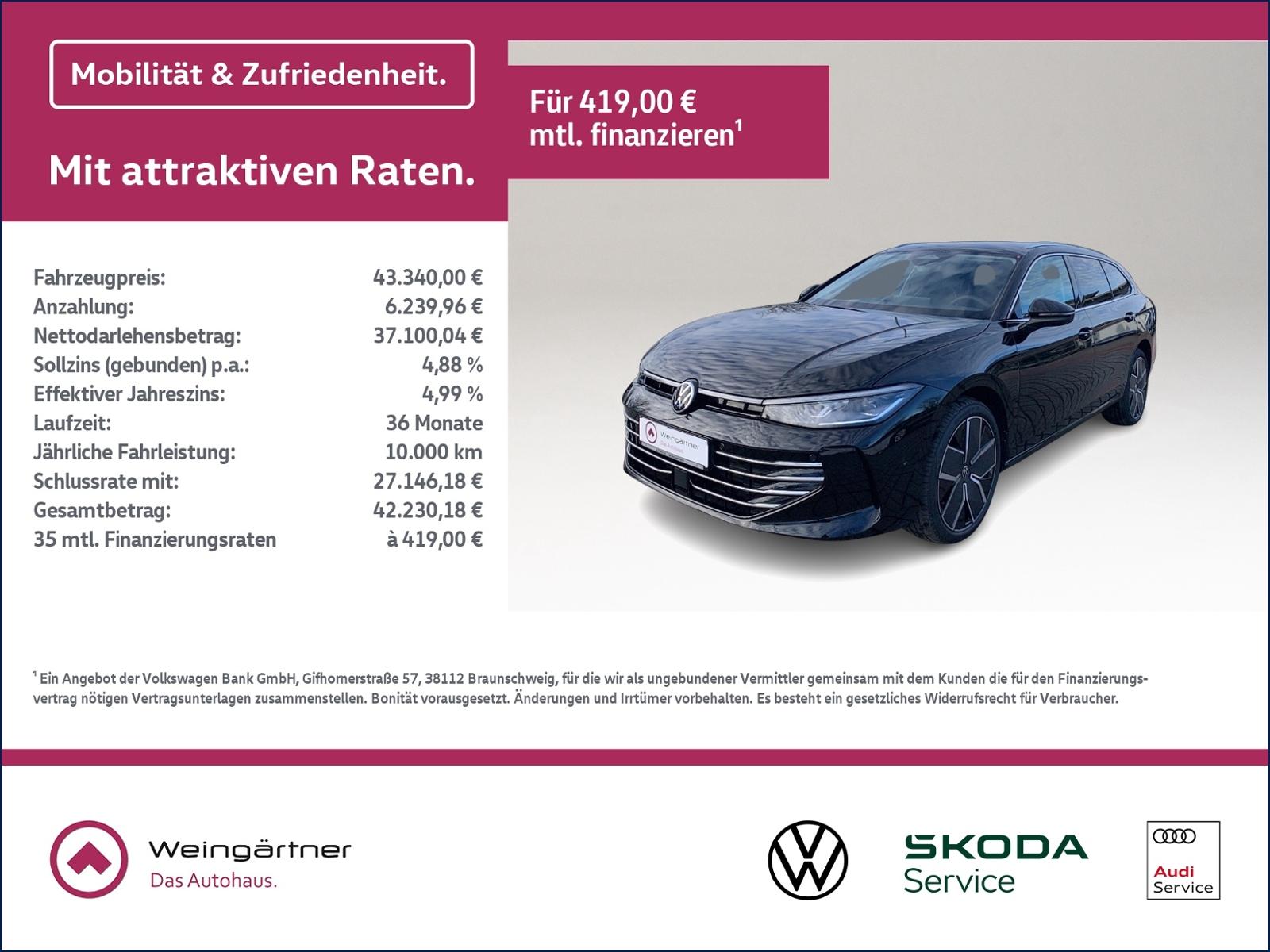 Volkswagen Passat Variant 2.0 TDI Elegance, BusinessPremium