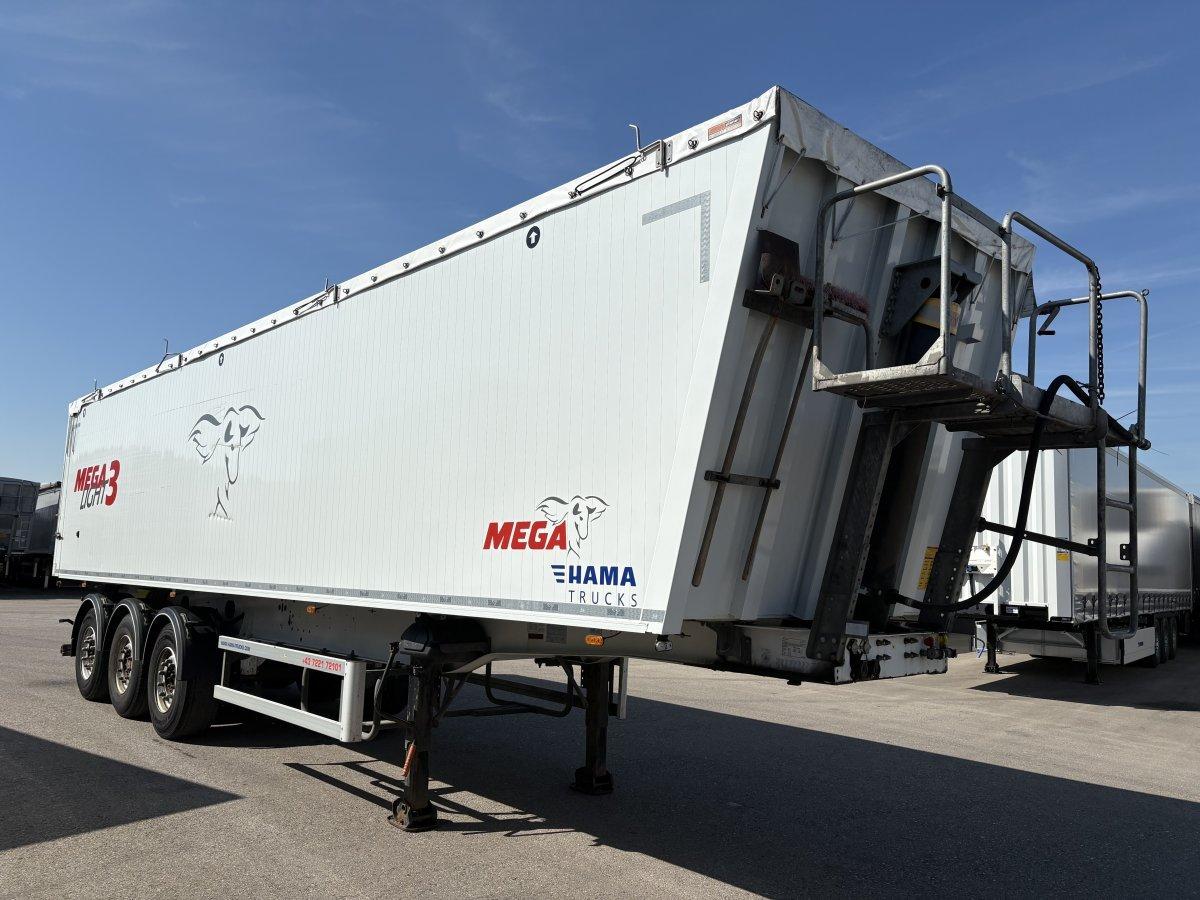 MEGA Alu-Kippmulde 55m³, SAF-Achsen, Rollplane, Kombi