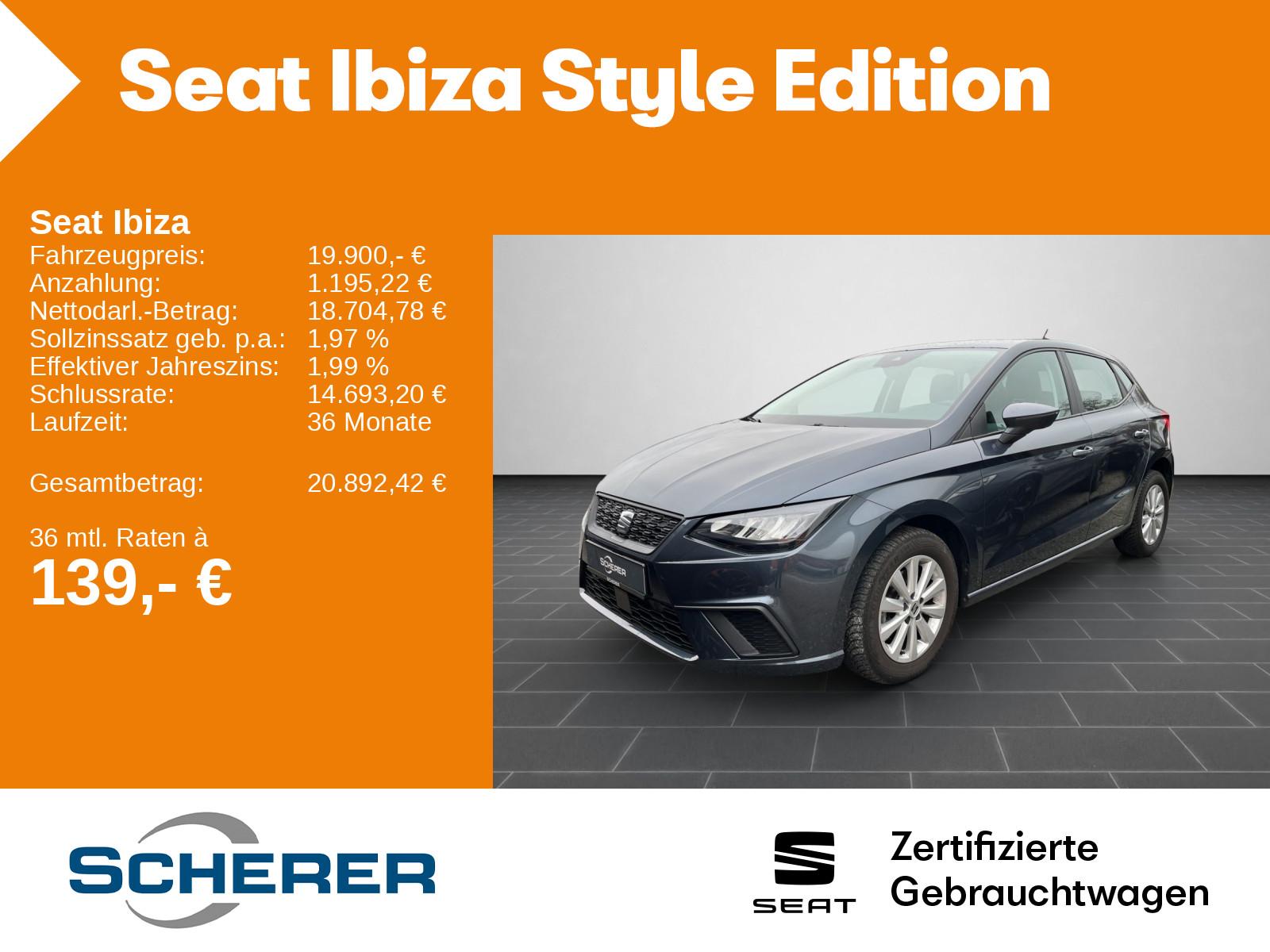 Seat Ibiza Style 1.0 TSI EPH*ACC*SHZ*CARPLAY uvm...
