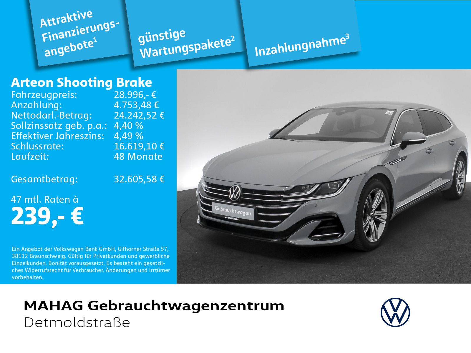 VW Arteon Shooting Brake R-Line 2.0 TSI AHK LED Nav