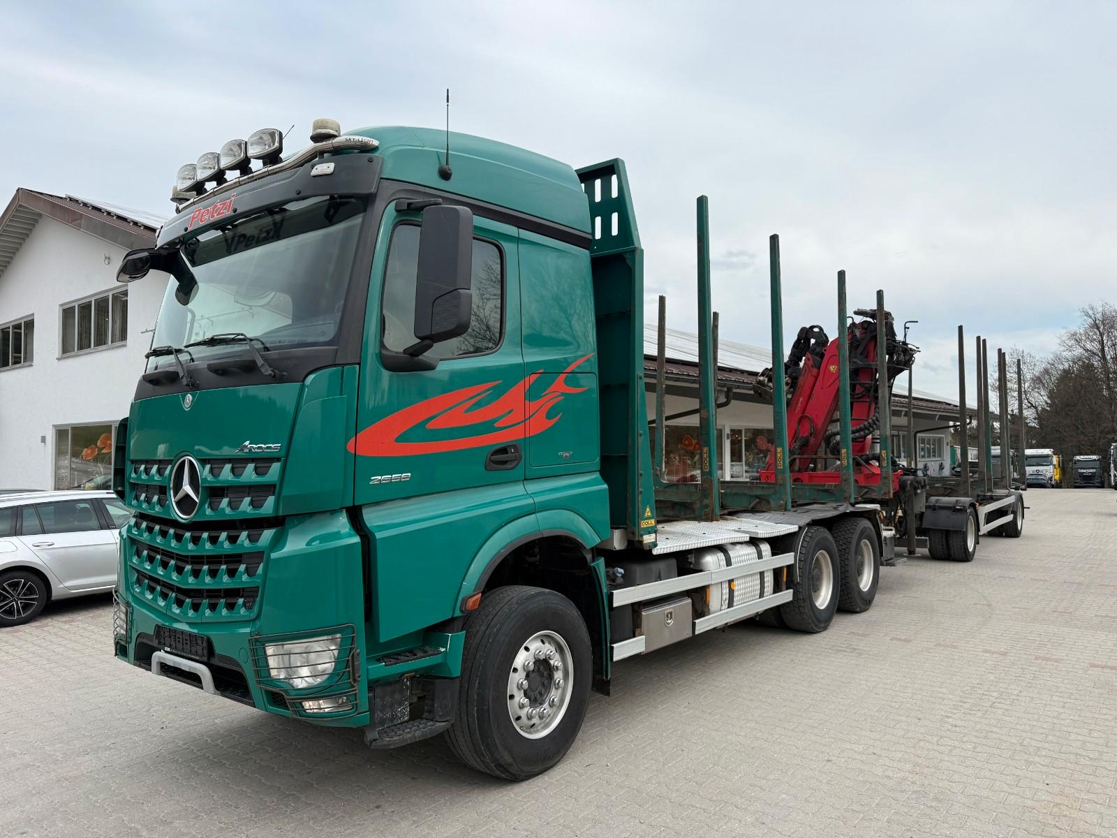 Mercedes-Benz Arocs 2658 6x4 Palfinger M120Z + Doll Anhänger