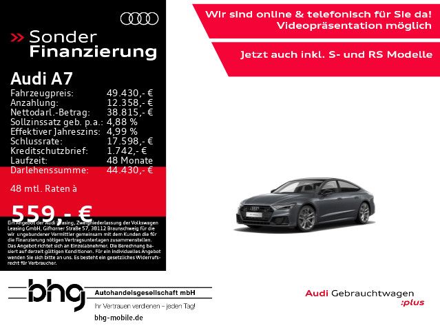 Audi A7 50 TFSIe quattro S-Line AHK Matrix Pano B&O