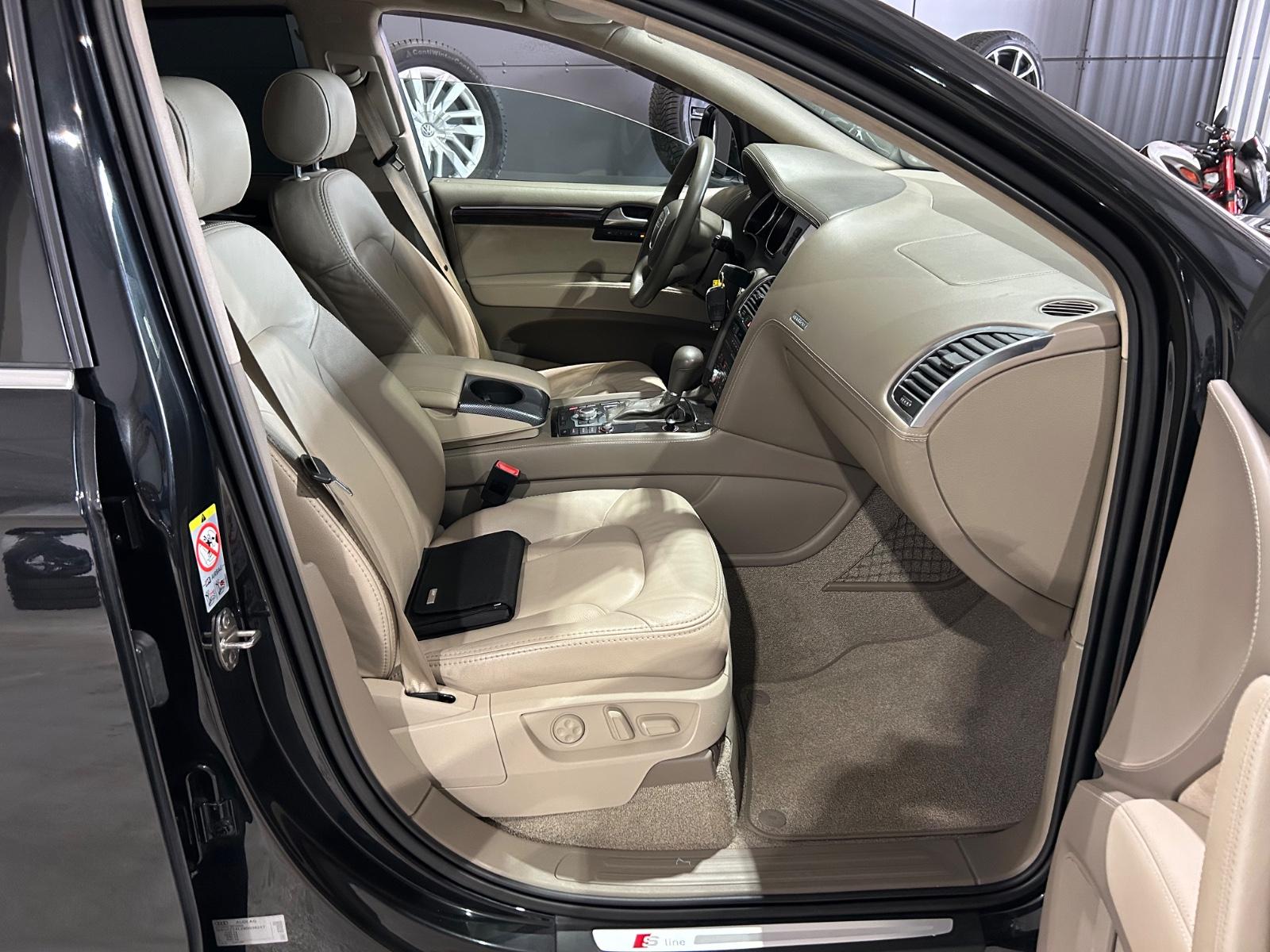 Audi Q7 4.2 TDI V8 quattro S line | 326 ch | BVA | 4 places individuelles | Cuir beige | Suspension pneumatique | GPS | Accès sans clé
