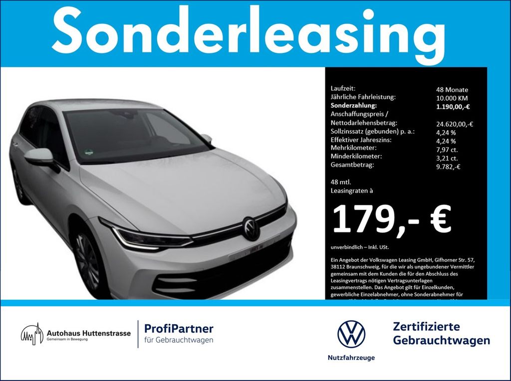 Volkswagen Golf VIII 1.5 TSI Life NAVI HuD KAMERA AHK 18"