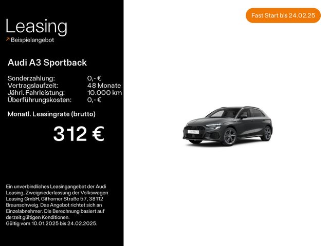 Audi A3 Sportback 40 TFSIe S-LINE*LED*AHK*VIRTUAL*NAV