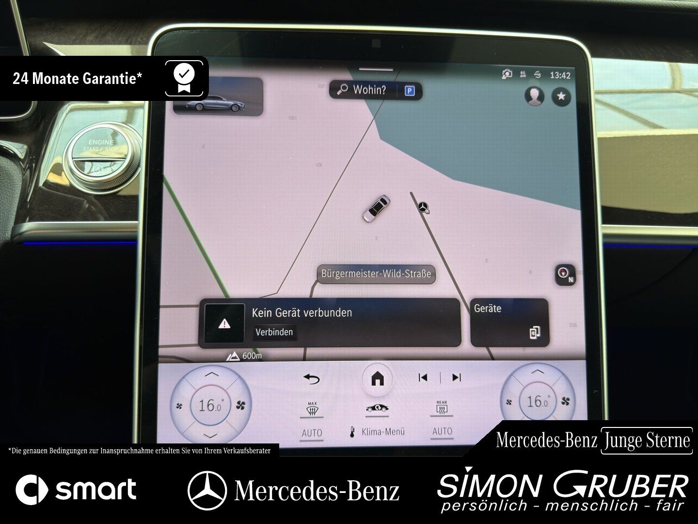 Fahrzeugabbildung Mercedes-Benz S 450 4M lang Pano Burm TV Nappa HUD Digital AHK