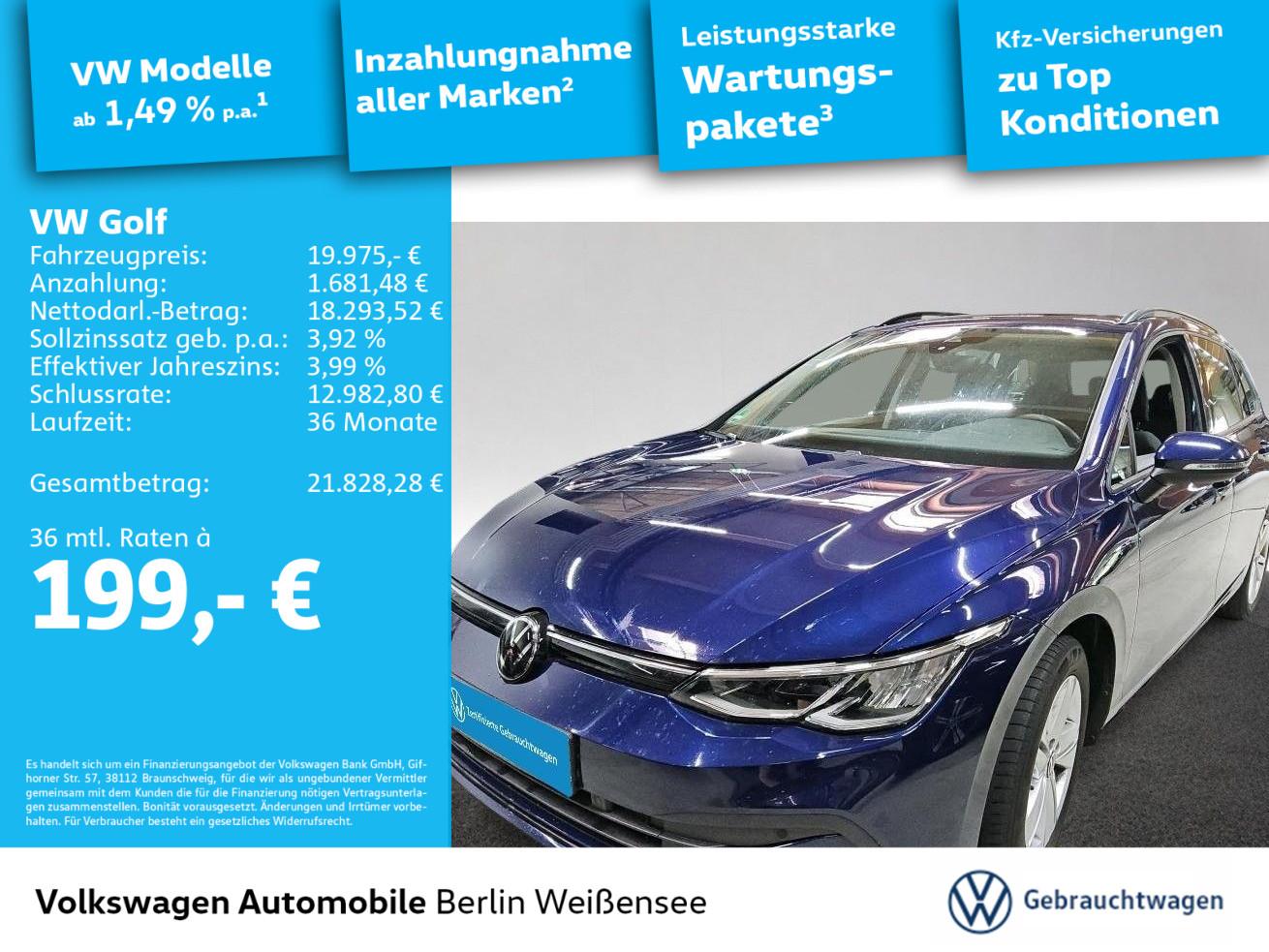 Volkswagen Golf VIII 2.0 TDI Life *DSG*APP*PDC*SHZ*, миниатюра 2