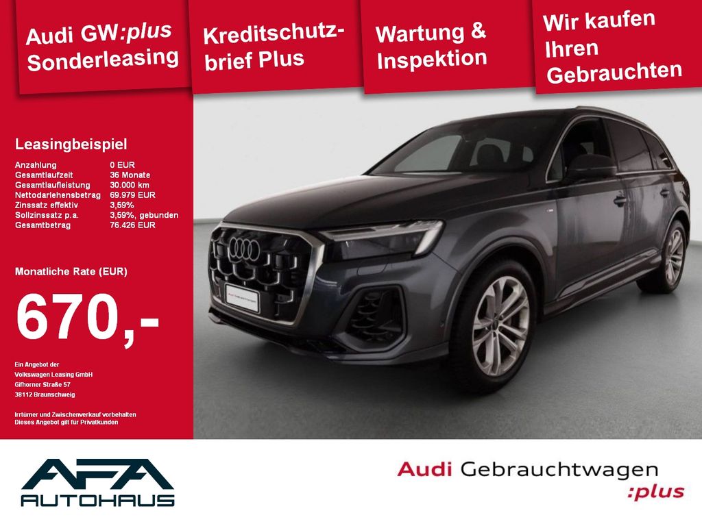 Audi Q7 55 TFSI quattro S-Line*Luft*AHK*Matrix*7Sitze