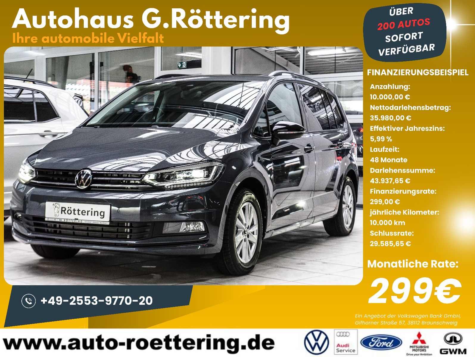 Volkswagen Touran Highline 1.5 TSI DSG+7-Sitze+Pano+AHK