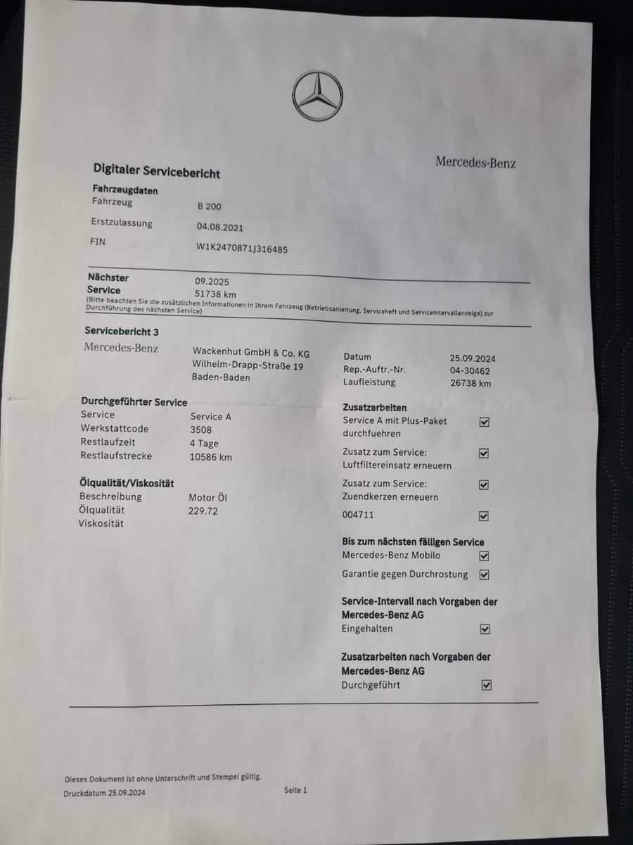 Fahrzeugabbildung Mercedes-Benz B 200 / KAMERA / NAVI / LED / AUTOMATIK