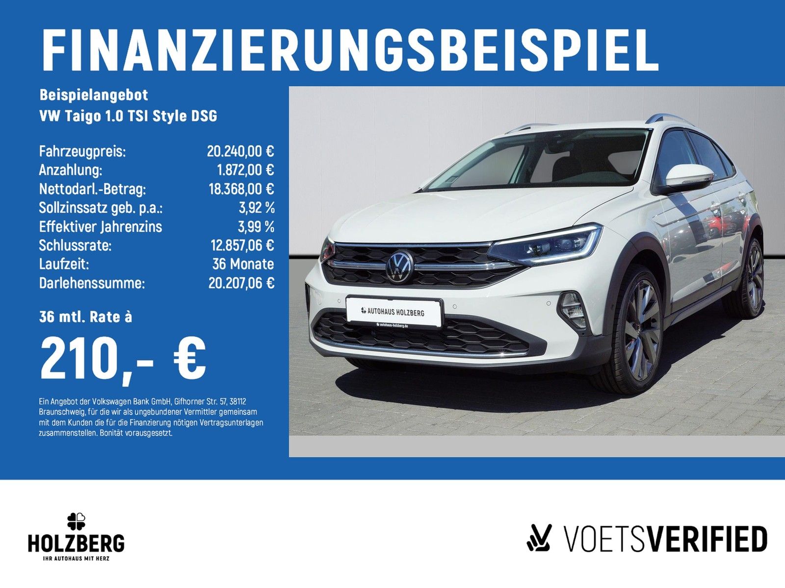 Volkswagen Taigo 1.0 TSI Style DSG AHK+IQDrive+18"