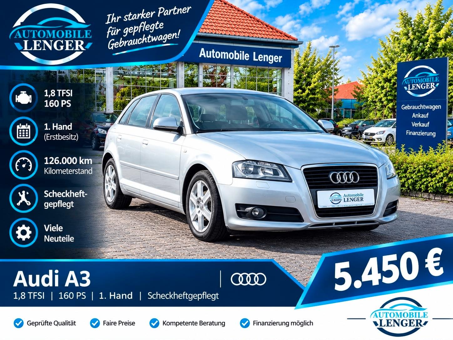Audi A3 1.8 TFSI Attraction Sportback*1.Hand/SH-gepf*