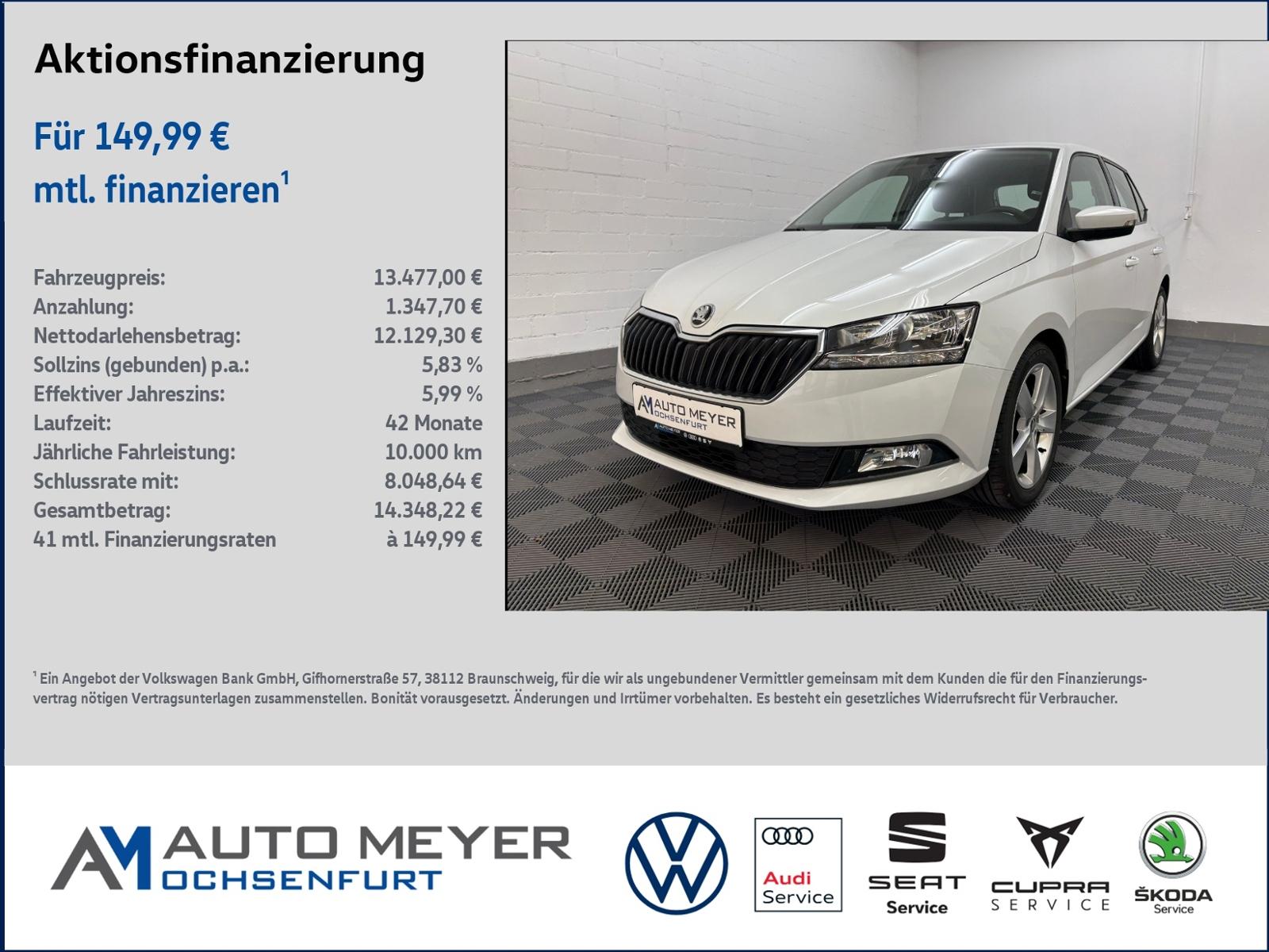 Skoda Fabia 1.0 TSI Cool Plus Shz Bluetooth PDC hi.