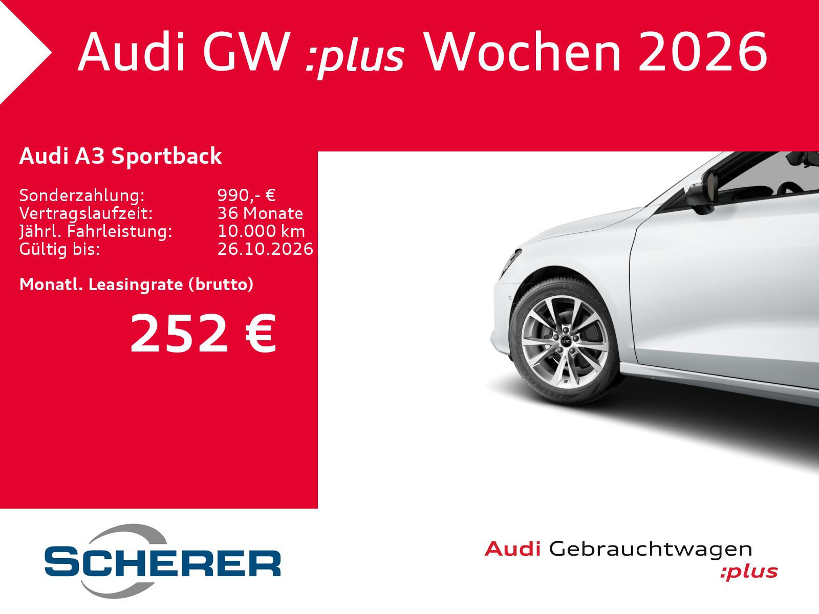 Audi A3 Sportback advanced TFSI S tronic LED SONOS RF, миниатюра 4