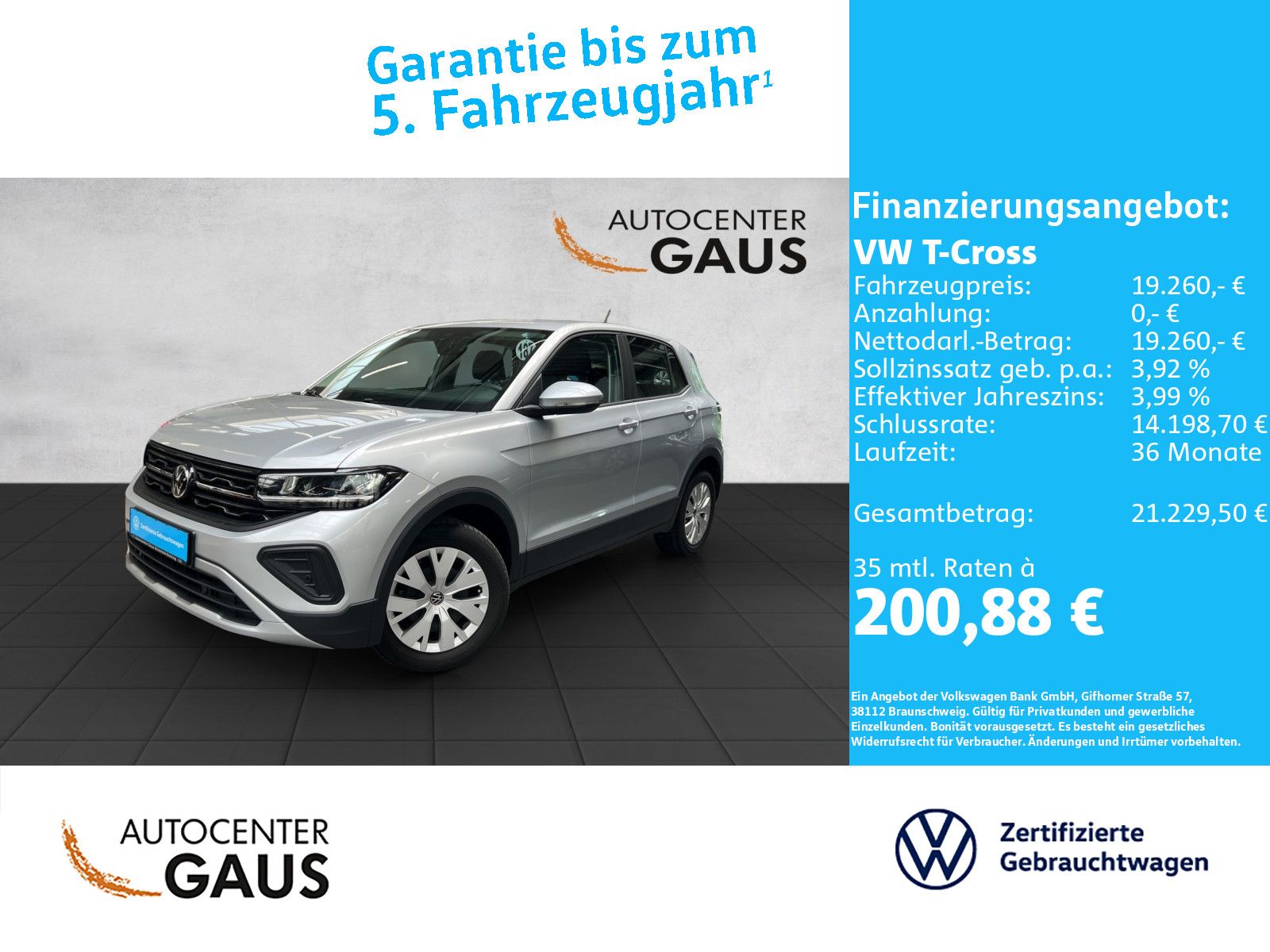 T-Cross 1.0 TSI SHZ*Klima*App-Connect