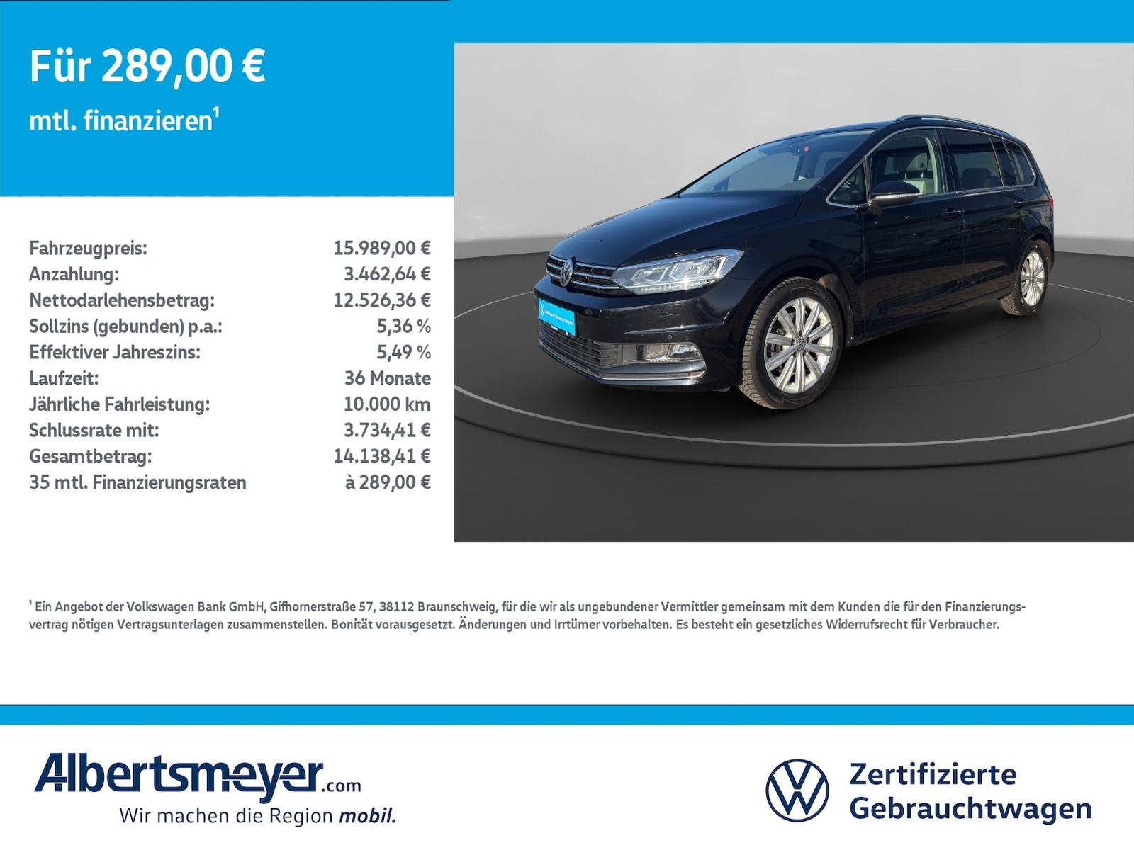 Volkswagen Touran 2.0 TDI Highline +NAVI+LED+ACC+KLIMA+LM++