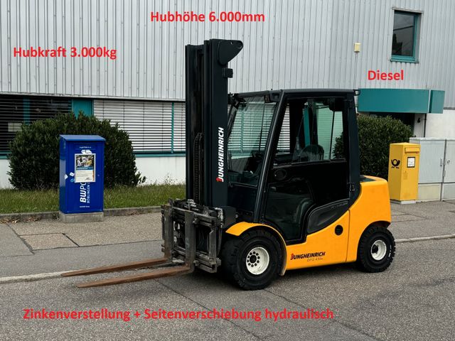 Jungheinrich DFG 430s 600DZ 3t Triplex 6m Zinkenverst. Seiten